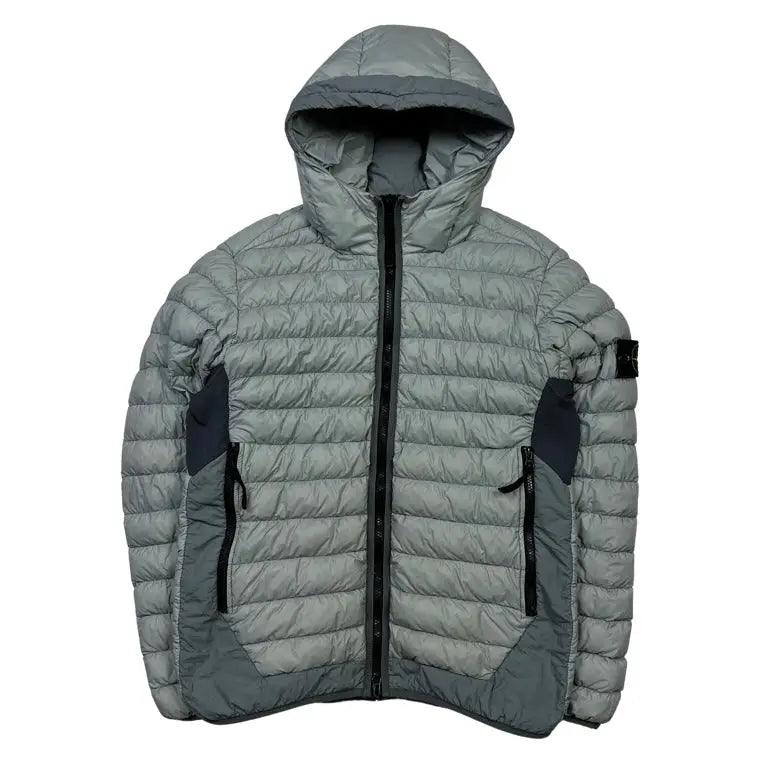 Blouson matelassé gris polyester (M) - JIRISU 