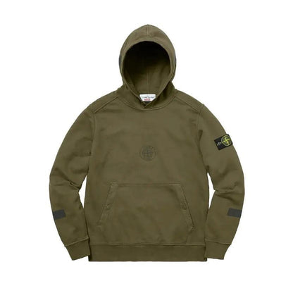 Sweat à capuche vert kaki (M) - JIRISU 