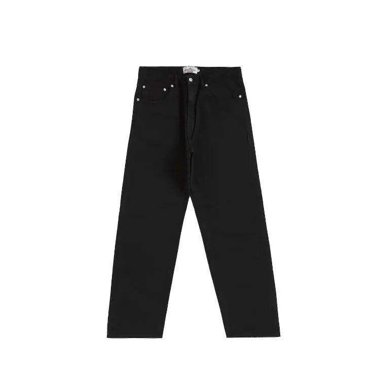 Pantalon oversize coupe droite noir (38-10M) - JIRISU 