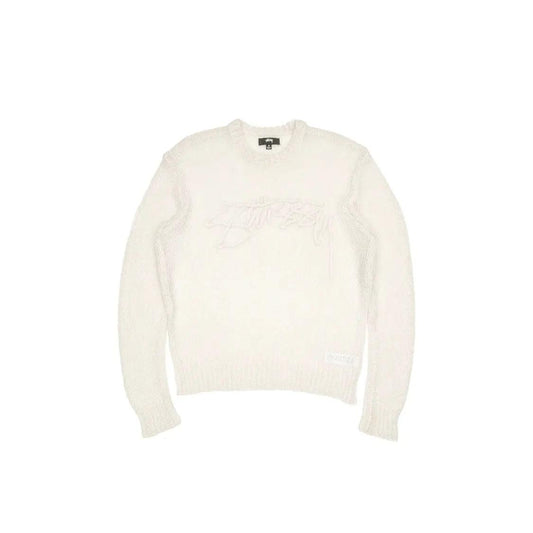 Pull Loose Knit Logo Sweater couleur crème - JIRISU 