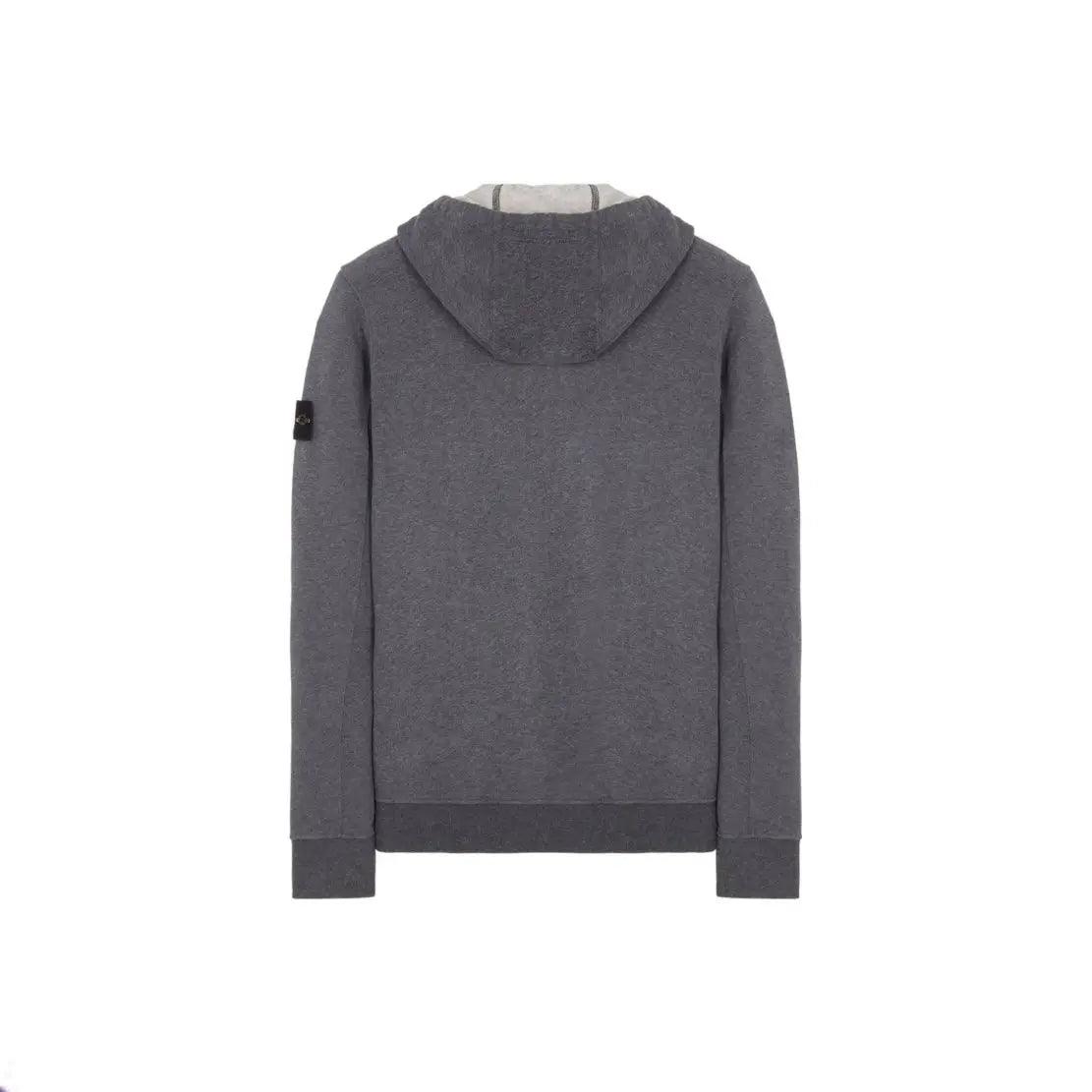 Sweat-shirt à capuche zippé 61620 coloris fumée chiné (S/M) - JIRISU 