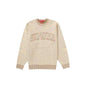 Pull Contrast Arc Sweater coloris beige blanc - JIRISU 