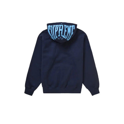 Sweatshirt à Capuche Warm Up SS24 coloris bleu marine - JIRISU 