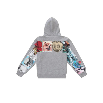 Veste Zip Up Spread Hooded Sweatshirt coloris gris brouillard - JIRISU 