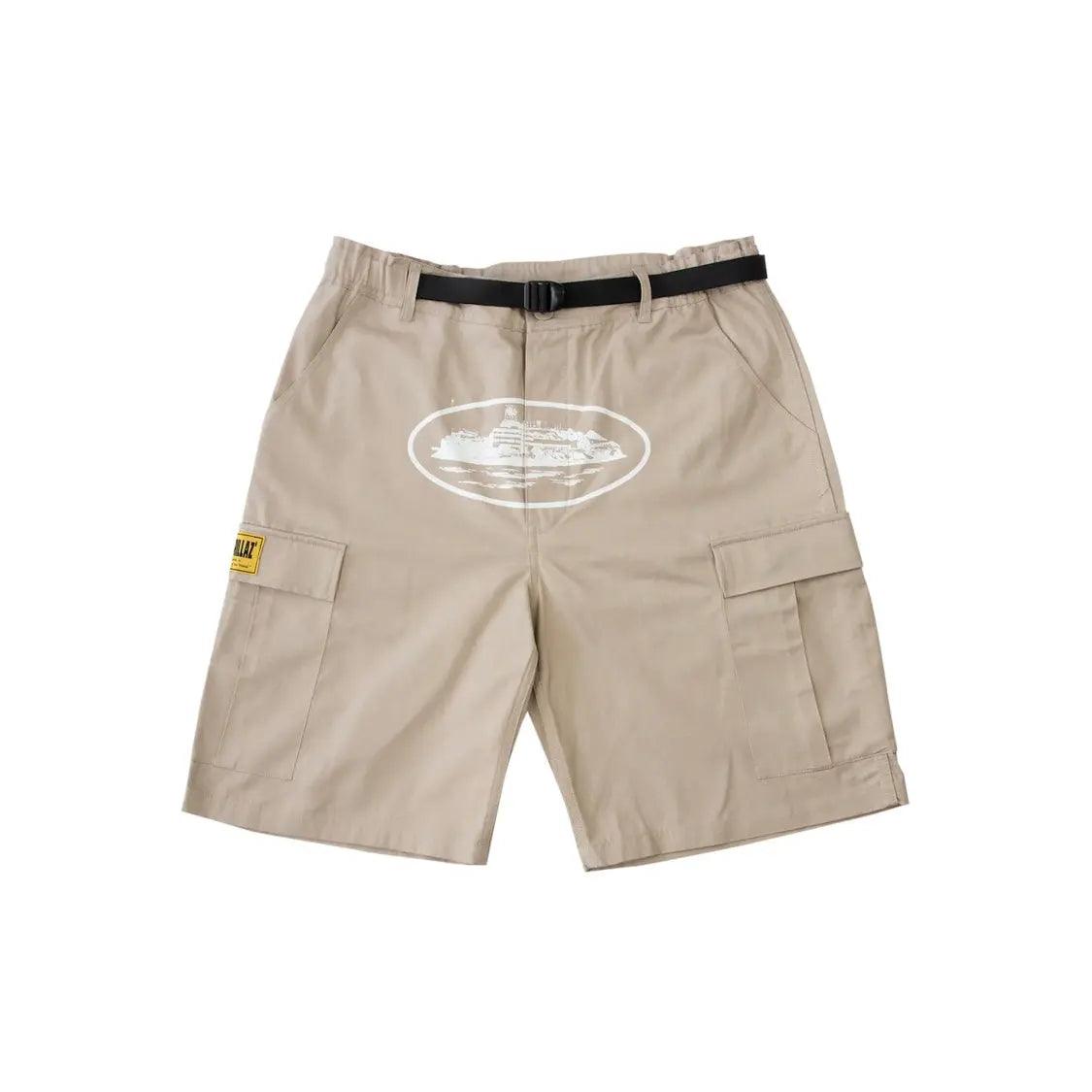 Short Cargo Alcatraz Logo coloris beige - JIRISU 