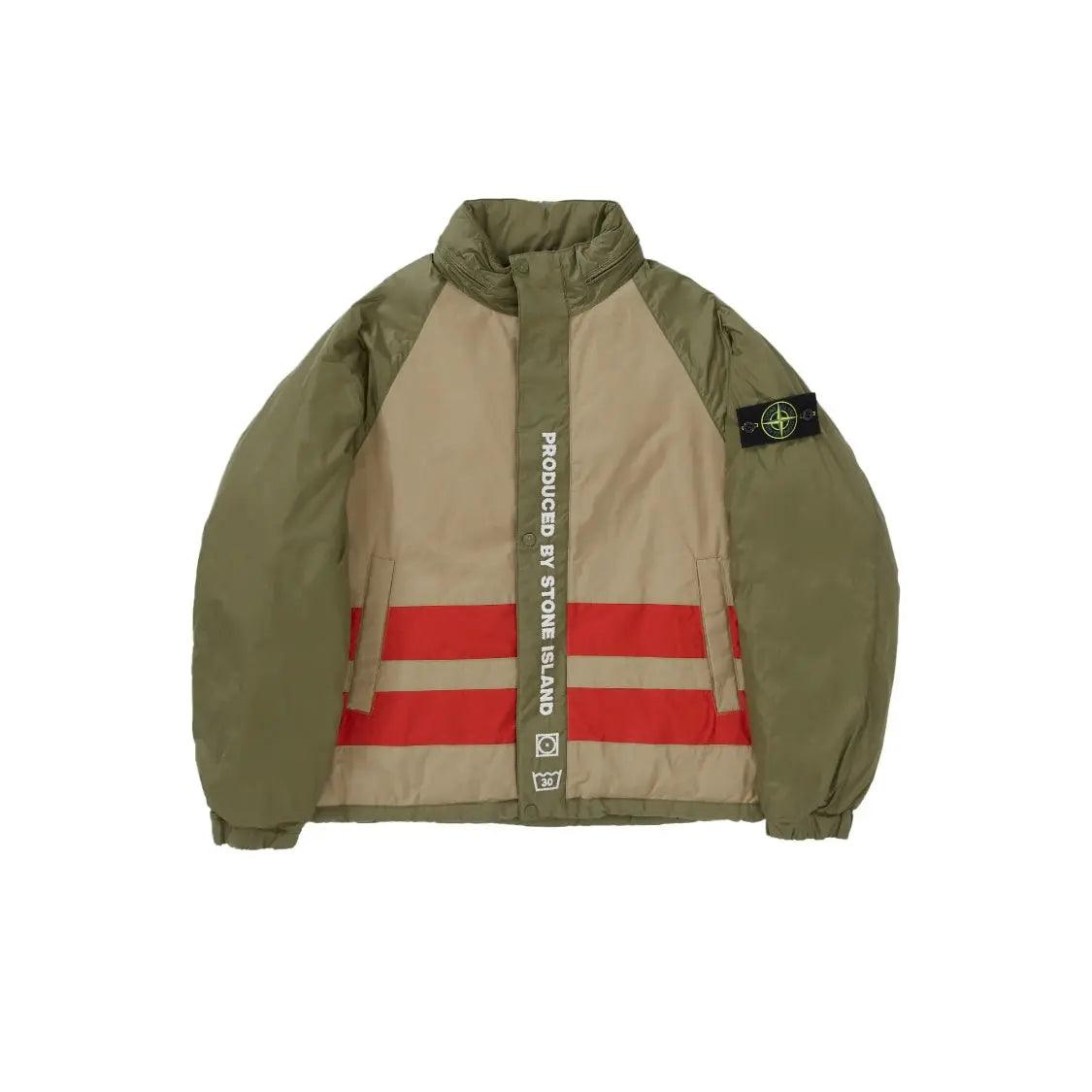 Veste Réversible Down Puffer Jacket Olive (L) - JIRISU 