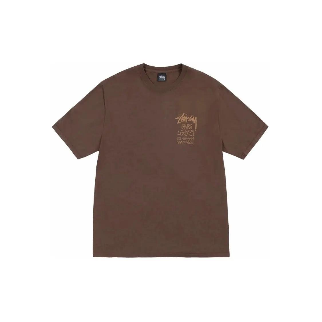 T-shirt Pigment Dyed marron foncé (S/M) - JIRISU 