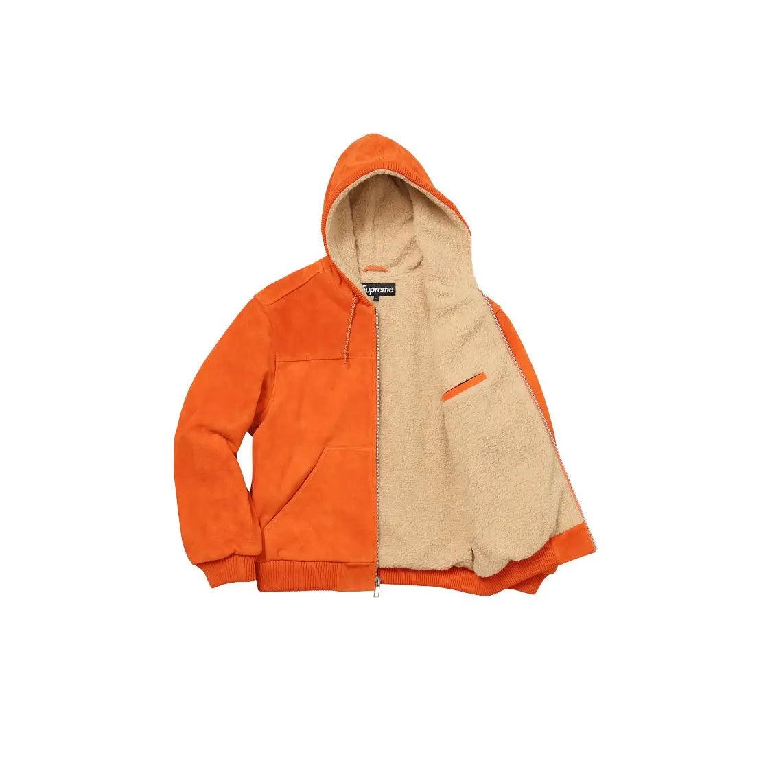 Veste Hooded Suede Work Jacket coloris orange - JIRISU 