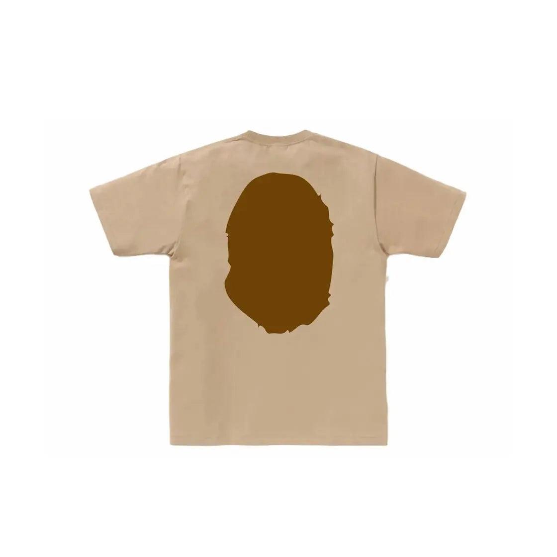 T-shirt beige grand logo tête de singe (S) - JIRISU 