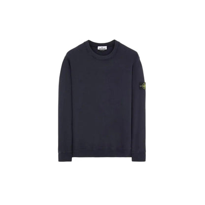 Crewneck Sweater 63020 en Coton brossé bleu marine (S/M) - JIRISU 