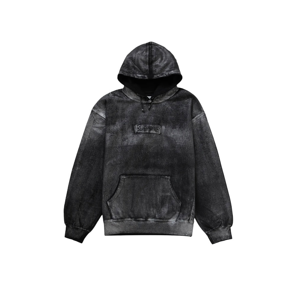 MM6 x Box Logo Metallic Black Hoodie