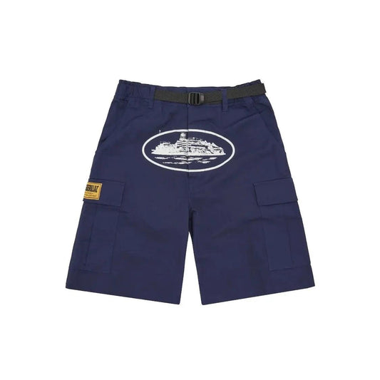 Short Cargo Alcatraz Logo coloris bleu marine - JIRISU 