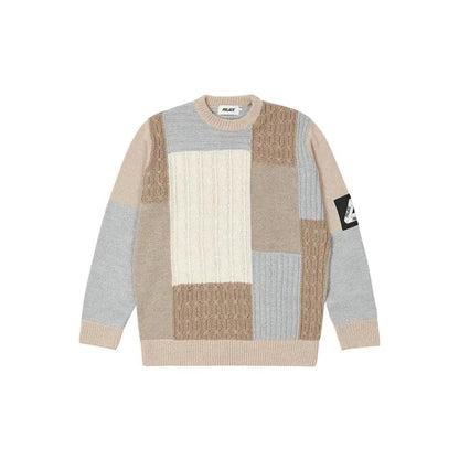 Pull Cable Patchwork Knit (M) - JIRISU 