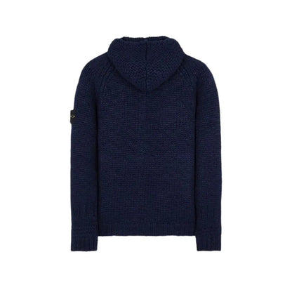 Veste zipé tricoté 544D4 Sweater bleue marine (M) - JIRISU 