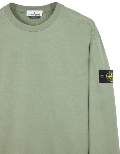 Sweat-shirt à col rond 63750 coloris vert sauge - JIRISU 